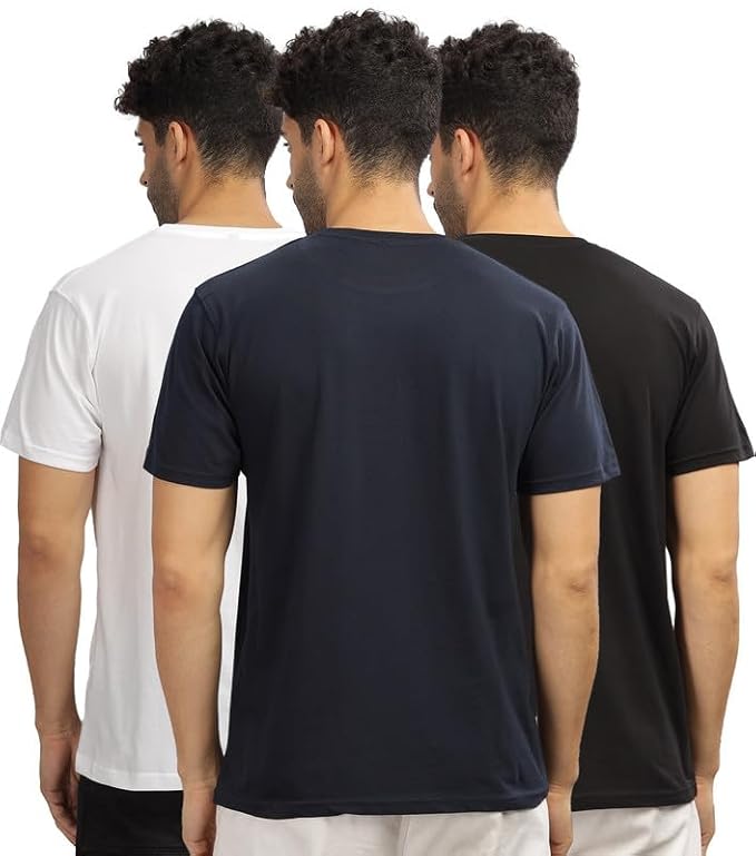 XENOVAURBAN Unisex Regular Cotton Combo of 3 Solid Color Tshirt