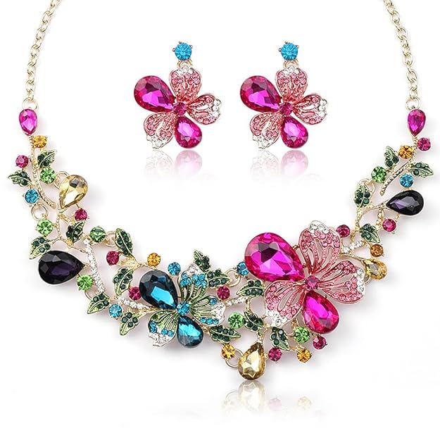 Shining Diva Fashion Necklace Jewellery Set