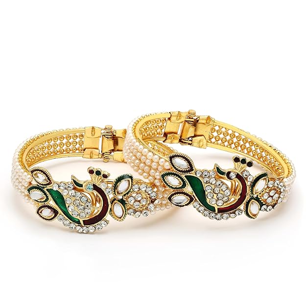 ZENEME Designer Pearl Antique Gold Plated