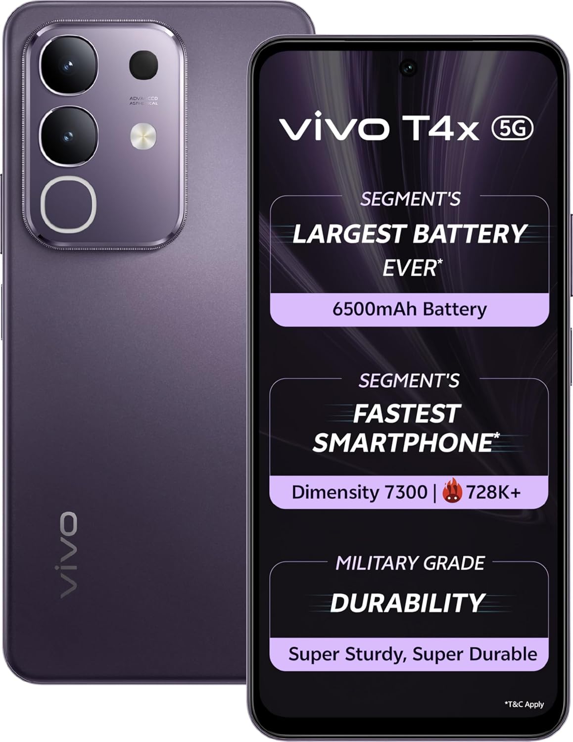 VIVO T4x (Pronto Purple, 8GB, 128GB)