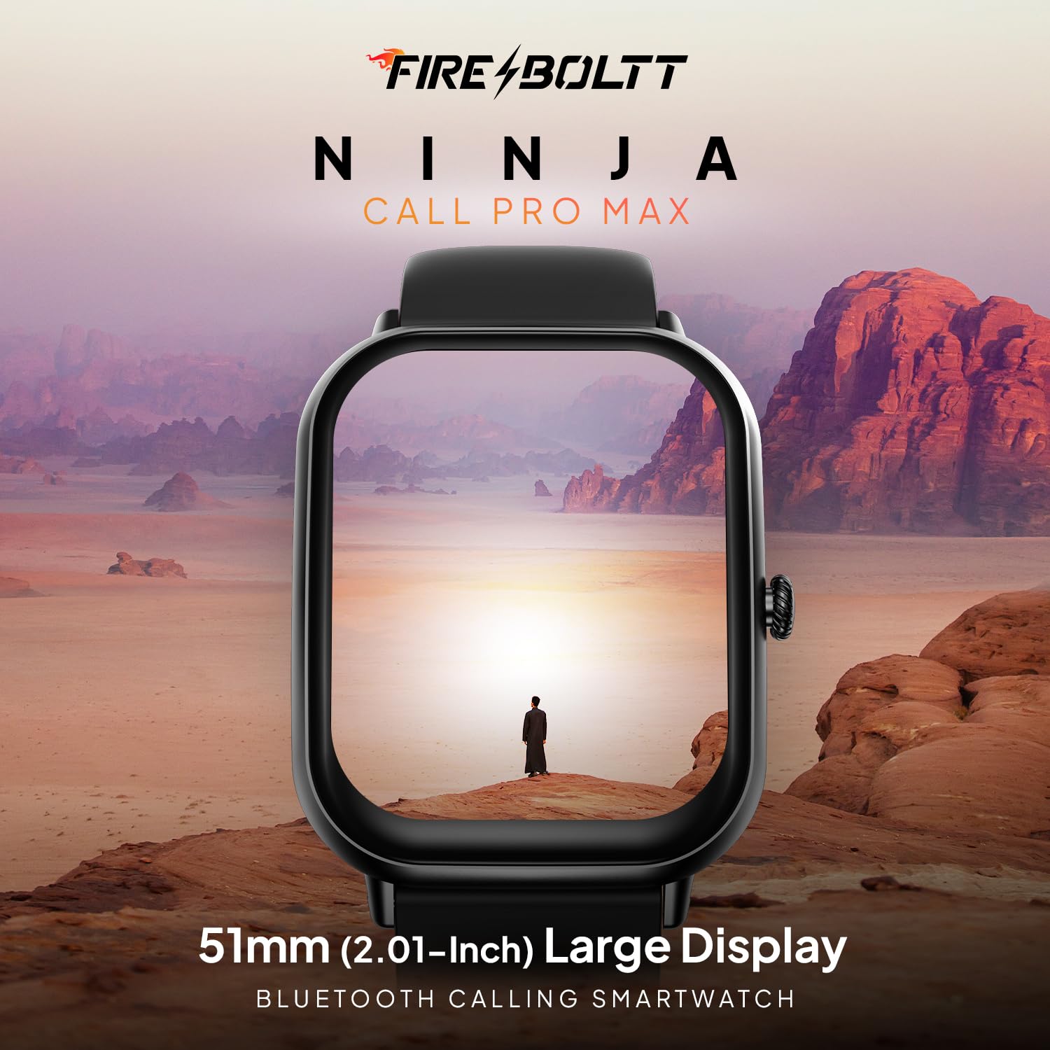 Fire-Boltt Ninja Call Pro Max Bluetooth Calling Smart Watch, 2.01"